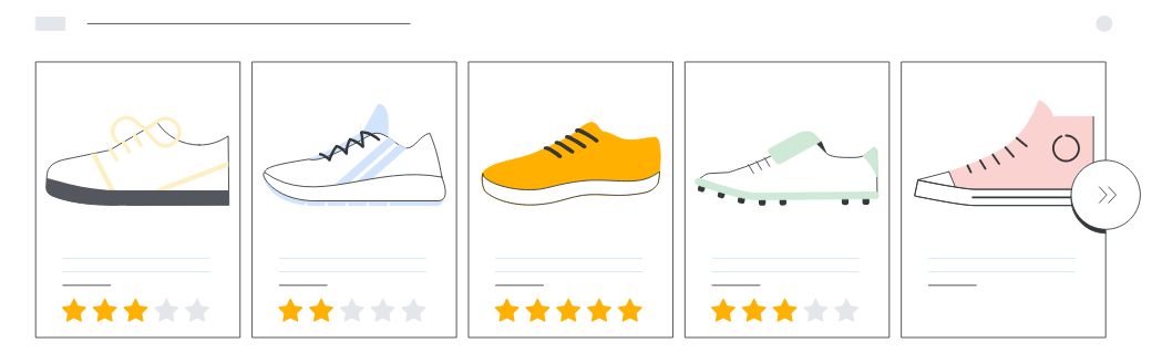 Program Oceny Produktów Google - Przykłady produktów i ocen pod nimi w wyszukiwarce Google - screen