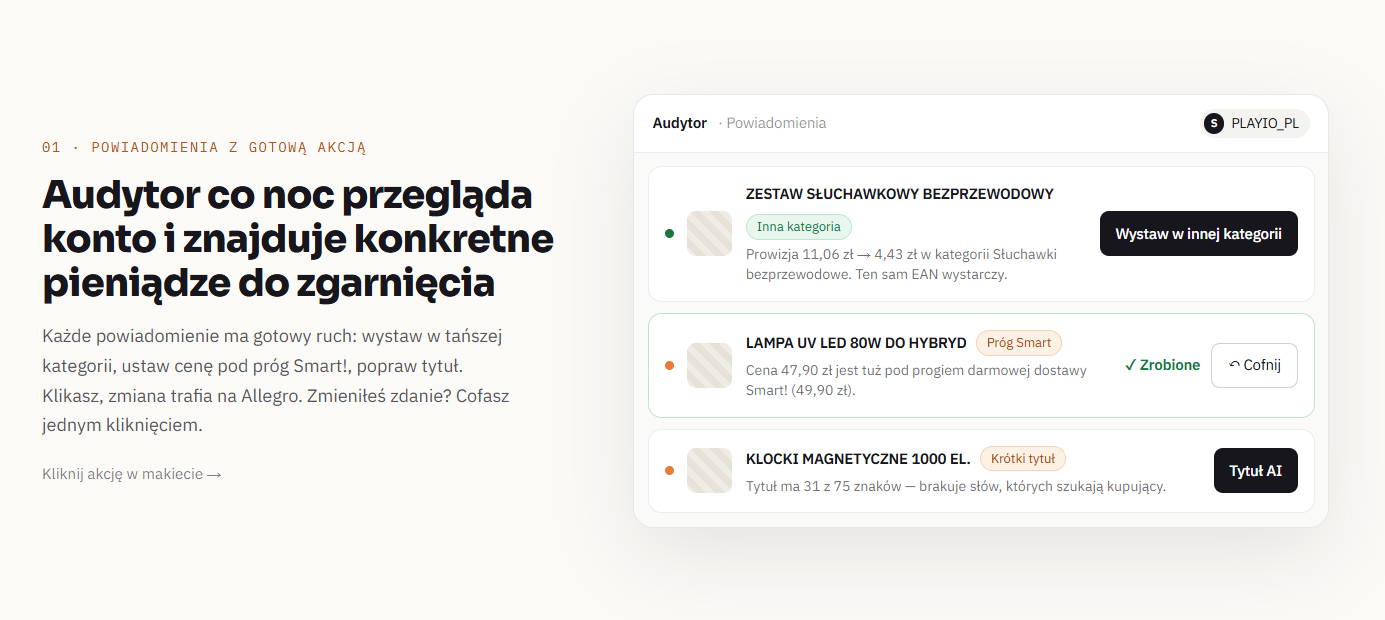 spark agents audytor przykład